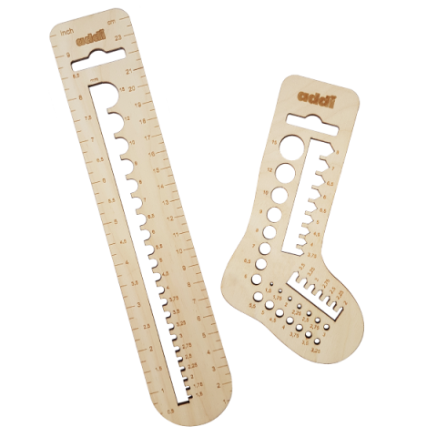 addiCalibro Wooden Needle Gauge Set