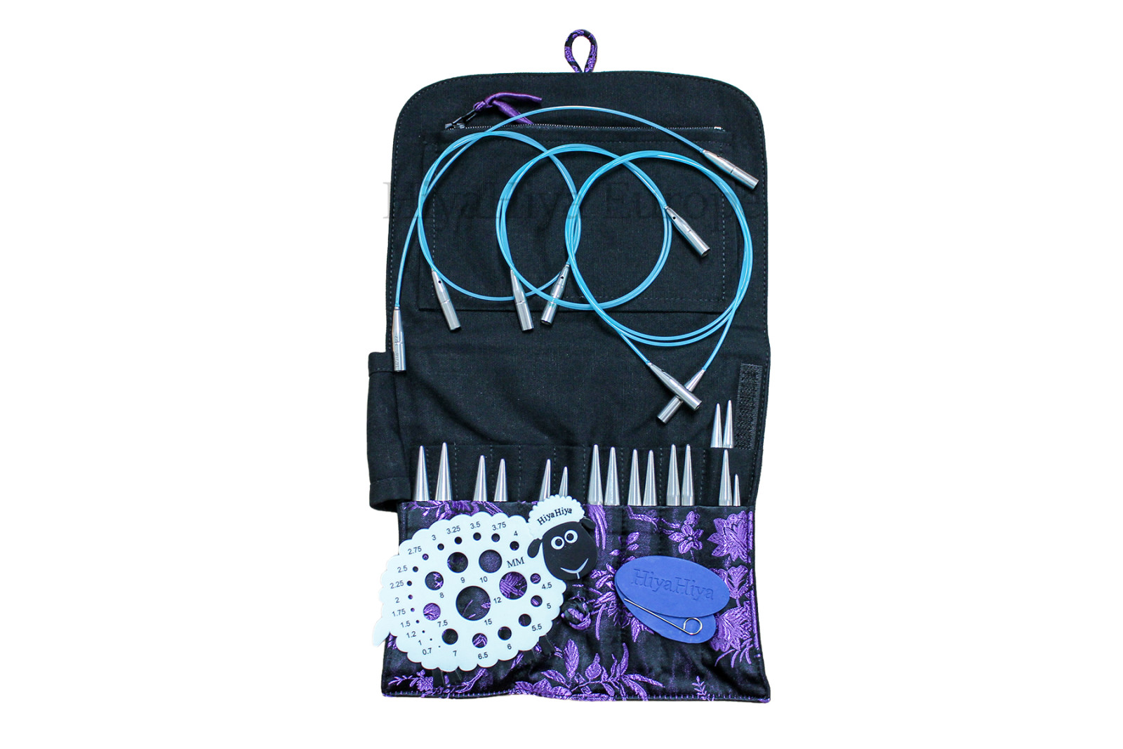 Hiya Hiya STEEL PREMIUM Interchangeable Knitting Needle Set, Large 5 
