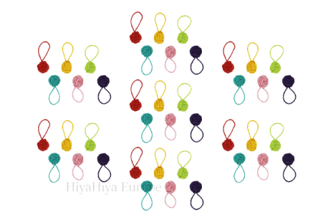 HiyaHiya - Colourful Yarn Ball Stitch Markers